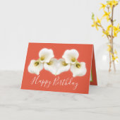 Carte Bouquet Floral Blanc Calla Lilies Floral Anniversa (Fleur jaune)