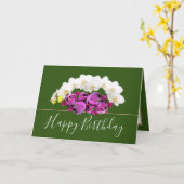 Carte Bouquet floral chic Orchidées&Fleurs de pivoines A (Fleur jaune)