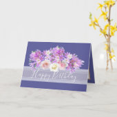 Carte Bouquet floral chic Rose & Fleurs crocus Anniversa (Fleur jaune)