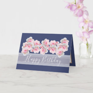 Carte Bouquet floral chic Rose Rose Bud Fleurs Anniversa