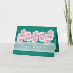 Carte Bouquet floral chic Rose Rose Bud Fleurs Anniversa