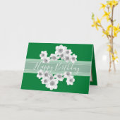 Carte Bouquet floral Daffodil Fleur verte fille Annivers (Fleur jaune)