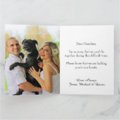 Carte Bouquet floral d'aquarelle Pensez à votre photo (Intérieur)