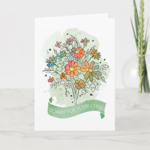 Carte Bouquet floral de couleur pastel 
