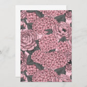 Carte Bouquet floral en rose (Devant / Derrière)