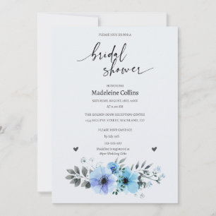Carte Bouquet floral Fête des mariées personnalisé Inita