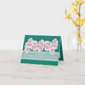 Carte Bouquet floral Fleurs de boutons de rose rose pour (Fleur jaune)