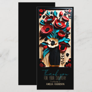 Carte Bouquet Floral Folal Style Art Sympathie Merci C