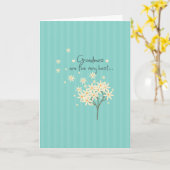 Carte Bouquet floral mignon Grand-mères Fête des mères (Fleur jaune)