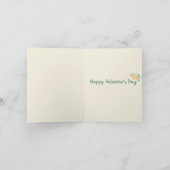 Carte Bouquet floral moderne pastel de la Saint-Valentin (Intérieur)