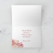 Carte Bouquet floral rose Peach moderne Anniversaire de  (Intérieur)