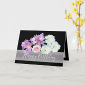 Carte Bouquet floral Roses et Crocus Fleurs Anniversaire (Fleur jaune)