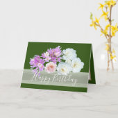 Carte Bouquet floral Roses et Crocus Fleurs Anniversaire (Fleur jaune)