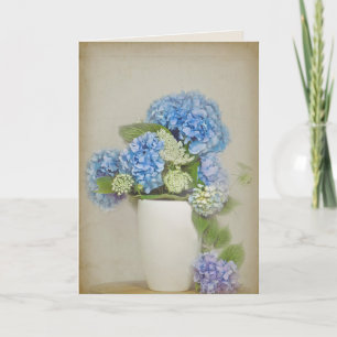 Carte Bouquet Hydrangea Dans Le Vase