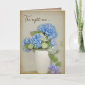 Carte Bouquet Hydrangea Dans Le Vase (Devant)