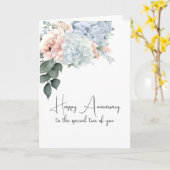 Carte Bouquet Hydrangea Pour Anniversaire (Fleur jaune)