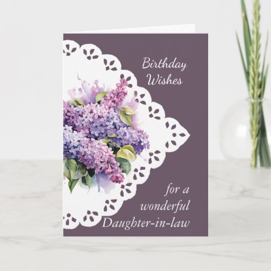 Carte Bouquet Lilac Fleur Belle-fille (Devant)