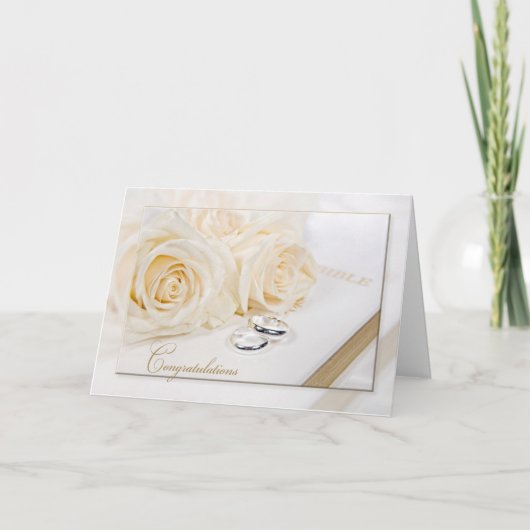 Carte Bouquet Mariage Rose (Devant)