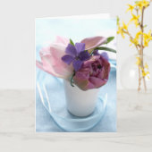 Carte Bouquet mélangé (Fleur jaune)