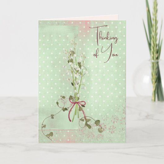 Carte Bouquet Muguet Pensée pour Vous (Devant)