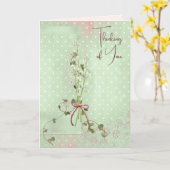 Carte Bouquet Muguet Pensée pour Vous (Fleur jaune)