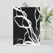 Carte Bouquet Noir : Abstrait noir et blanc (Debout devant)