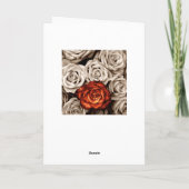 Carte Bouquet of white and Red roses Blank Greeting (Dos)