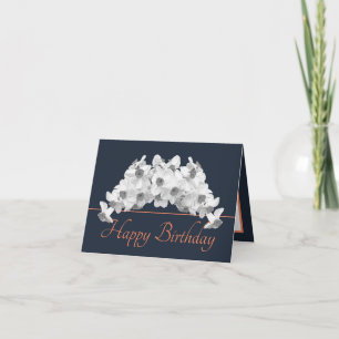 Carte Bouquet orange de la marine Daffodiles blancs Joye