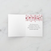 Carte Bouquet Peony Rose Nom personnalisé & Texte Jolie  (Intérieur)