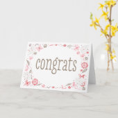 Carte Bouquet Pink Nature en fleurs douces Félicitations (Fleur jaune)