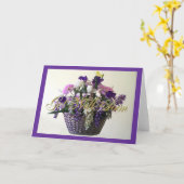 Carte Bouquet pourpre S'en sortir bientôt (Fleur jaune)