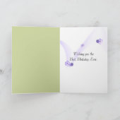 Carte Bouquet Purple Pansy Anniversaire (Intérieur)