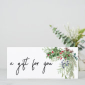 Carte Bouquet rose de Noël (Debout devant)