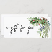 Carte Bouquet rose de Noël (Devant / Derrière)