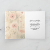 Carte Bouquet rose Fleurs de printemps heureux Anniversa (Intérieur)