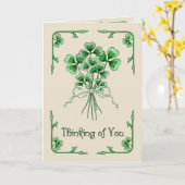 Carte Bouquet shamrock (Fleur jaune)