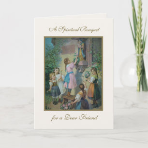 Carte Bouquet spirituel de la Vierge Marie religieuse Pr