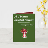 Carte Bouquet spirituel de Noël pour un prêtre (Fleur jaune)