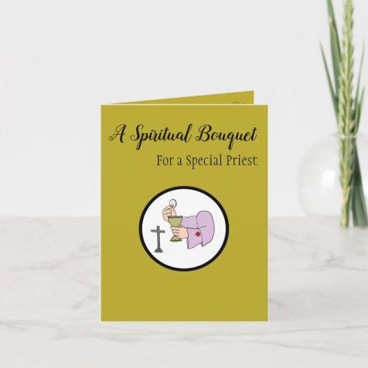 Carte Bouquet spirituel pour un prêtre (Devant)
