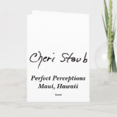 Carte Bouquet tropical (Dos)