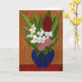 Carte Bouquet tropical (Fleur jaune)