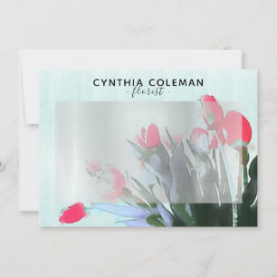 Carte Bouquet Tulipes Aquarelle Illustration Floriste