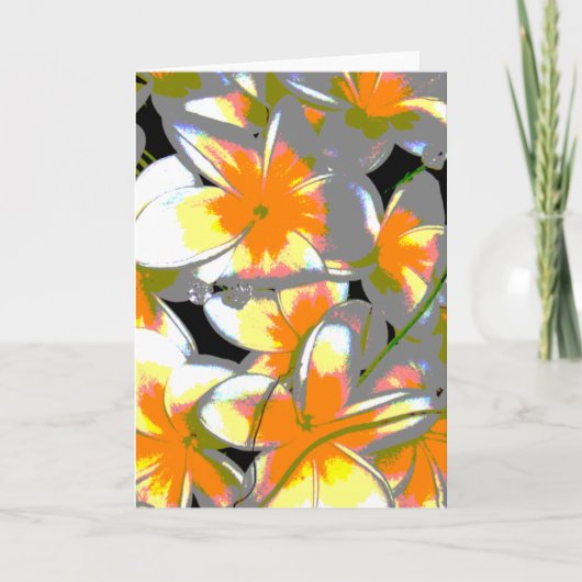 Carte bouquet vif vertical (Devant)