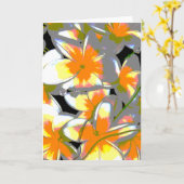 Carte bouquet vif vertical (Fleur jaune)