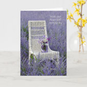 Carte Bouquet violet Sympathie (Fleur jaune)