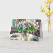 Carte Bouquet White Trilliums pour Anniversaire (Fleur jaune)