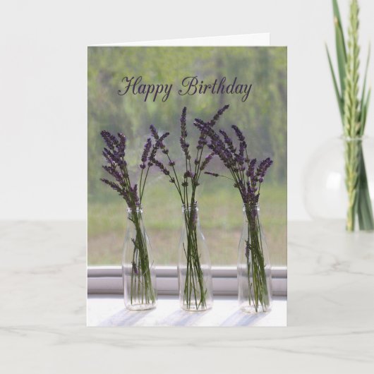 Carte Bouquets de lavande Joyeux anniversaire (Devant)