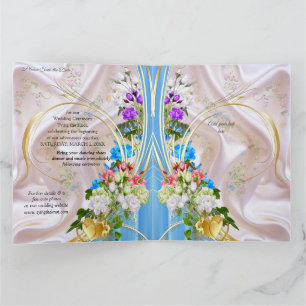 Carte Bouquets de Roses multicolores sur textures de soi