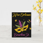 Carte Bourbon Street French Quarter New Orleans Mardi Gr (Fleur jaune)