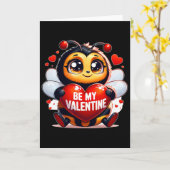 Carte Bourdon cœur de la Saint-Valentin (Fleur jaune)